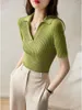 Kobiety koszulki damskie damskie koszulki Polo Koszule y2k topy krótkie rękawy Szczupły moda koreańska luksusowe rozmiar designerski