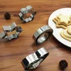 Moldes de cozimento 3D Natal Floco de Neve Cookie Cutter Aço Inoxidável Fondant Biscoito Embossing Mold Acessórios Ferramentas de Cozinha