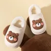 Slipper Baby Warme Baumwolle Hausschuhe Winter Kinder Wasserdichte Hausschuhe Mädchen Kinder Cartoon Bär Kleinkind Jungen Indoor Rutschen Flip-Flops 231102