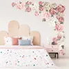 Adesivi murali Coprire 200 cm Full Wall Grande Acquerello Rosa Bianco Peonia Adesivo Adesivo Camera da letto Adesivo Arte Murale Decorazione domestica Vinile 230403