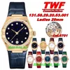 TWF Factory Orologi 131.58.29.20.53.001 Constellation 29mm Cal.8701 Orologio da donna automatico con lunetta in diamanti quadrante rosso cinturino in pelle orologi da polso da donna