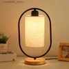 Desk Lamps Wooden Table Lamp New Chinese Style Bedside Light LED Fabric Vintage Desk Lights for Living Room Study Room Decorative Q231104