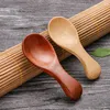 Ensembles de vaisselle en bois mignon petite cuillère à soupe enfant enfants Dessert boisson froide miel riz filles vaisselle