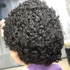 Dark Brown 15mm Curly Afo Black Man Wigs Toupee Durable Thin Skin Base Men Toupee 100% Human Hair System Capillary Prosthesis