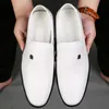 GAI Spring Loafers Leather Men Summer Hollow Breathable Oxfords Casual Slip on Formal Dress Shoes for Man 230403 GAI