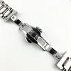 Bracelets de montre accessoires tête plate solide bracelet en acier inoxydable Double presse boucle papillon hommes dames 20mm 22mm