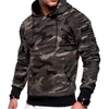 Sweats à capuche pour hommes automne hiver hommes sweat à capuche à manches longues Camouflage gymnase Fitness vêtements Jacquard rayure couleur unie mâle