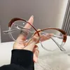 Sonnenbrille Mode Cat Eye Anti Blaues Licht Pochrome Gläser Frauen Vintage Dreieck Metallrahmen Farbwechsel Schutz Brille