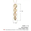 Pendant Necklaces Kinitial Fashion Science Charm Jewelry DNA Necklace Biology Molecule Chain Accessories For Women Twisted Bijoux