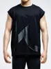 Tanques masculinos Tops 2023 Summer Street Sports Casual Sports Muscle Muscle Top Treinamento de ginástica masculina camiseta de basquete sem mangas