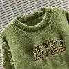 NYA AOP JACQUARD LETTERNING KNITT SVEATER Höstvinter 2023 Acquard Knitting Machine E Custom JnLarged Detail Crew Neck Cotton Designer Sweater Men D743W