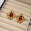 Stud Earrings Medieval Vintage Antique Handmade Colored Glaze Geometry More Colors Accessories