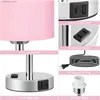 Desk Lamps Dimmable Touch Table Lamp with USB C Port and AC Outlet for Bedside Living Room Guest Room Q231104