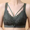 Bras sem fio para mulheres lingerie de copo fino de tamanho plus size renda minimizador de roupas brassiere b c d e