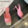 Sandales de marque Suojialun Design dames pantoufles femmes artisanat à la main