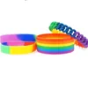 13 Design LGBT Bracciale arcobaleno in silicone Bomboniera colorata Braccialetti Pride DHL