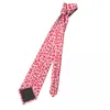 Bow Ties Fashion Leopard Print Red And Pink Tie For Party Custom Men Animal Fur Skin Neckties