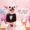 Vêtements de chien Tuxedo Vêtements formels Chemise Costume Costume de mariage Party Bow Tie Costume pour chiens Cat Outfit Anniversaire Noël Pet