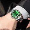 Avanadores de pulso Luxo Hetian Jade Assista Mecânica Mecânica Automática Verde Calendário Homem Luminoso Sapphire RELOJ HOMBRE