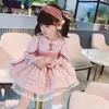 女の子のドレス女の赤ちゃん秋の春の夏鹿鹿ピンクの長袖ヴィンテージスペインのトルコロリータプリンセスドレスカジュアルバースデー230403