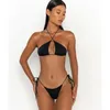 Womens Swimwear Miyouj Sexy Bikinis Print Swimsuit Women 2024 Bandeau Mujer Bath Suit Bandage Beachwear Micro Thong Brazilian Swimsuits