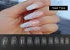 500PCS Lange Ballerina Halb Nagel Tipps Klar Sarg Falsche Nägel ABS Künstliche DIY Falsche Gefälschte UV Gel Nail art tipps Hohe Qualität2609983