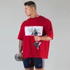 Men s t shirts zomermerk katoen losse fitness t shirt gym training zweet absorptie sport korte mouw casual zwarte tops 230403