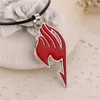 Collana Fairy Tail Guild Tattoo Rosso Blu Smalto Ciondolo Anime Moda New Fantasy Gioielli Corda in pelle Uomo Donna Intero X0707261z