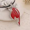 Collana Fairy Tail Guild Tattoo Ciondolo smalto rosso blu Anime Moda New Fantasy Gioielli Corda in pelle Uomo Donna Intero X0707308Y