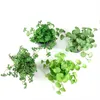 Декоративные цветы 1 шт. Искусственное растение зеленое листья гирлянда пластиковый столик на рабочем столе домашнее сад