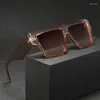 Okulary przeciwsłoneczne okulary 2023 Modne damskie okulary dla mężczyzn fajne różowe modne prostokątne ramy spolaryzowane