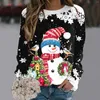 Kadın Hoodies Traend Noel Sweatshirt Sweater Kadınlar için Rahat Genç Kızlar Uzun Kollu Sevimli Ren Geyik Grafik Gömlekler