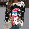 Sweats à capuche pour femmes Tendance Sweat-shirt de Noël Pull pour femmes Confortables Adolescentes Filles Manches longues Mignon Renne Graphique Chemises de Noël