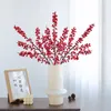 Decorative Flowers 3pcs Red Berry Simulation Plant Artificial For Home Party Display Garden Decoration Year Fake Flores Branch