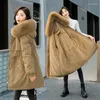 Trenchs de femmes et vestes d'hiver manteau femmes élégant coton long 2023 dames vêtements le velours épaissir envoyer pour surmonter