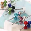 Brooches 12Pcs Muslim Hijab Scarf Safety Pin Clips Rhinestone Ball Brooch Fashion Jewelry