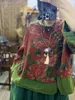 Bluzki damskie 22 kobiety lniane koszule jesienne niezależne w stylu ludowym nadruk Xiejin Frog Buttons Patchwork Piasek Piasek LUSKIE Kobietowe Tide Vintage Tops