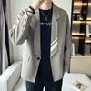Men's Suits High Quality Blazer Men's Korean Version Trend Fashion Elegant High-end Simple Shopping Casual Loose Youth Daily Suit Jacket
