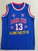 Moive Harlem Globetrotters Jerseys Wilt Chamberlain 13 College Basketball University EmbroideryとEd Blue Color Sportファン