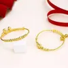 Mxgxfam cloche Bracelets et Bracelets pour garçons filles bébé cadeaux ajustés bijoux de mode 24 k couleur or pur Q0719257u