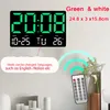 Wandklokken 12 inch groot scherm LED ronde klok vochtigheid temperatuur datumweergave digitale USB-desktop voor woonkamerdecoratie