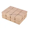 Jewelry Stand 24Pcs Kraft Box Gift Cardboard Boxes For Ring Necklace Earring Womens Gifts Packaging With Sponge Inside Drop D Dhgarden Dhpwg