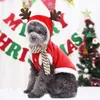Hundebekleidung Weihnachtskleidung Winter Warmes Haustier für kleine mittelgroße Hunde Elch Weihnachtsmann Katzen Mantel Hoodies Kostüm 231102