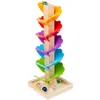 Baby Wood Stave Building Blocks Petal Tree Toy Rainbow Ball Children's Small Track Education Toy for Kids Gift