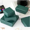 Jewelry Stand 24Pcs Set Box For Ring Necklace Rec Tan Black Kraft Cotton Filled Cardboard Paper 7Cmx9Cmx3Cm Drop Delivery Pac Dhgarden Dhf2R