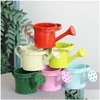 Vattenutrustning 1 st trädgård vintage kawaii mini metallvattensprutning kruka kan blomma kettle droppleverans 202 dh0yu