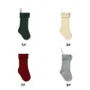 Sacos de presente de meia de natal de malha de alta qualidade personalizados decorações de malha meias de natal grandes meias decorativas