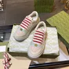 Designer Hommes Femmes Chaussures Baskets Femmes Chaussures En Cuir Sale Bleu Rouge Web Stripe Entraîneur À Lacets Toile Appartements Vintage Classique Runner Train