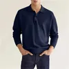 Men's Polos Long Sleeve Polo T Shirt Men High Quality Collar T-shirt Casual V Neck Shirts Fashion Clothing Camisetas Para Hombre