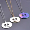 Pendant Necklaces Silver Color Stainless Steel Halloween Jewelry Trendy For Party Fashion Slice Grimace Pumpkin Gold Chain